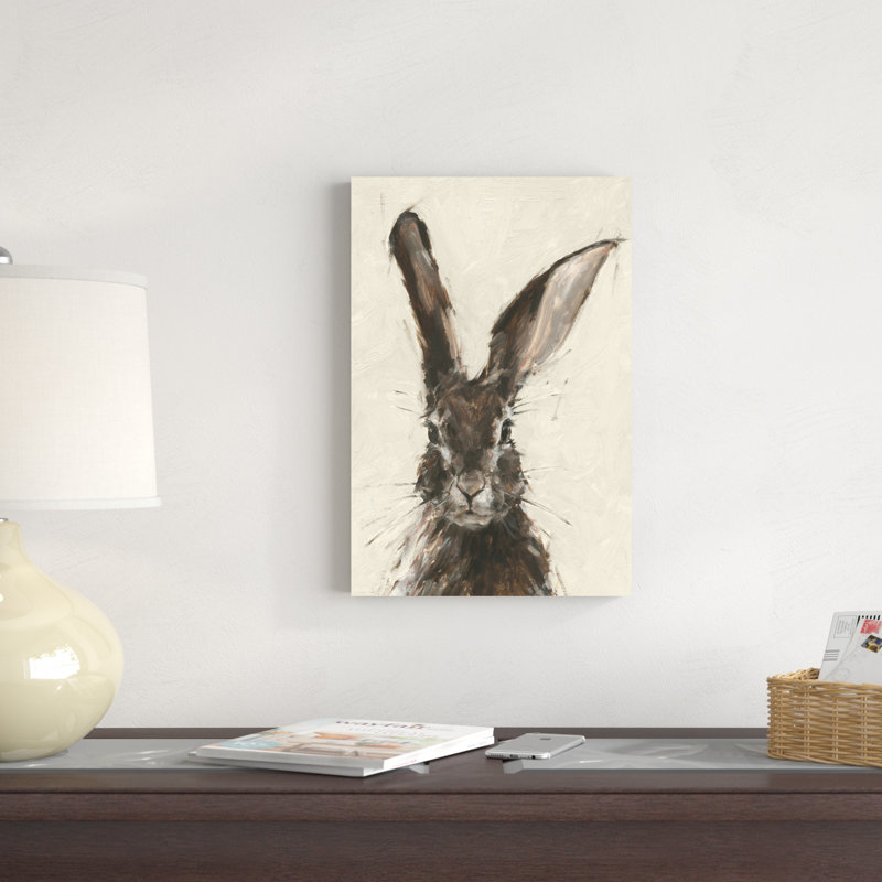 «European Hare II» par Ethan Harper, reproduction d'art mixte, H 18 po x l 12 po, Non, Toile tendue