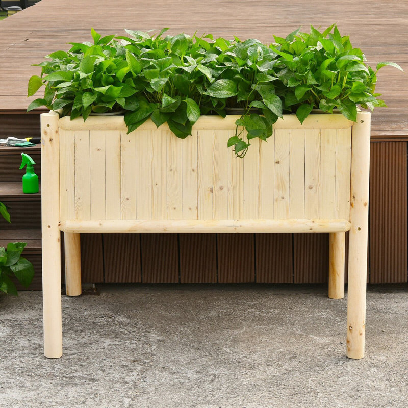 Roundtree Wood Elevated Planter