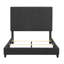 Grand lit tapissier gris anthracite