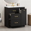 Meuble-lavabo de salle de bain avec lavabo en céramique / tablette / porte réglable et trois tiroirs / meuble-lavabo-113435752