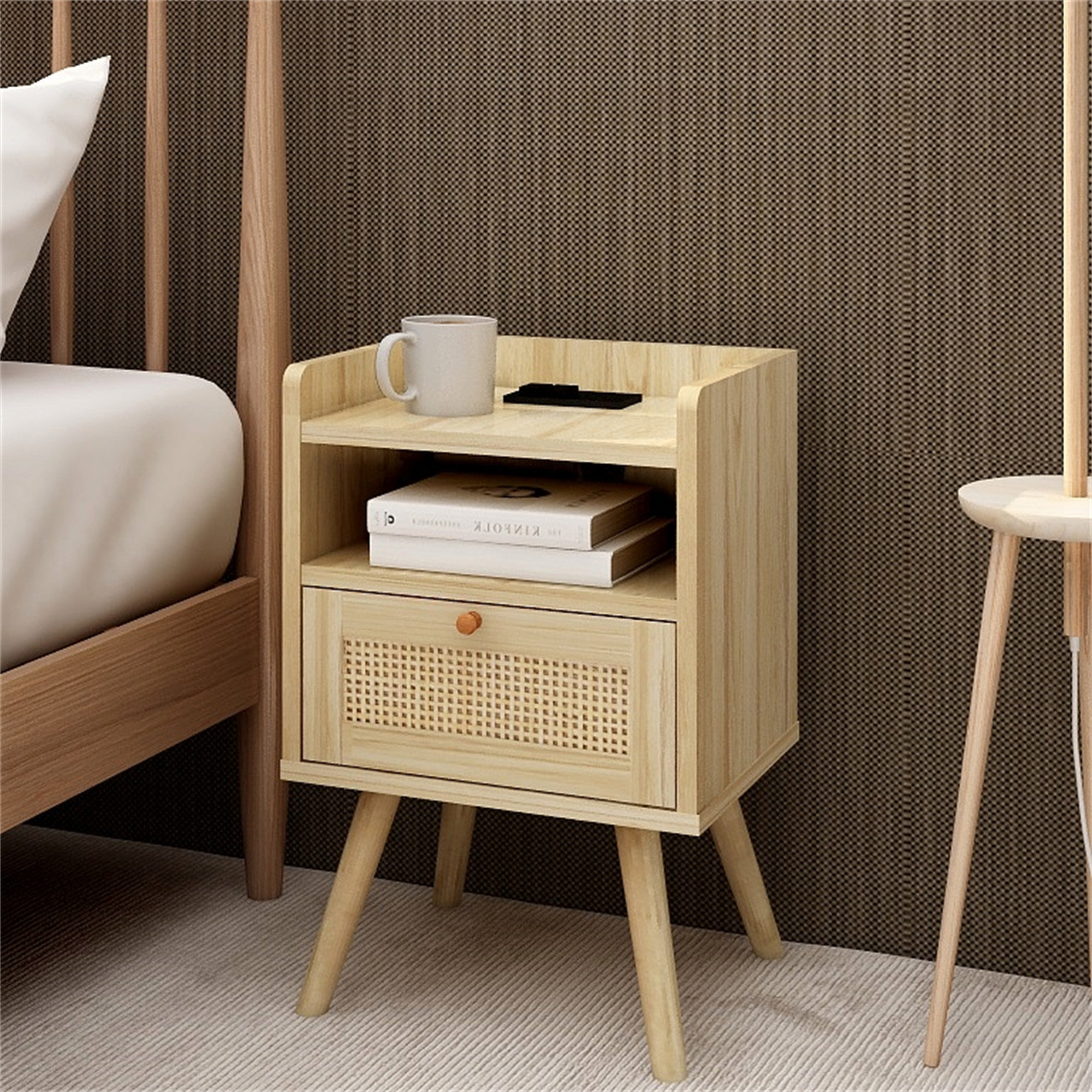 Bay Isle Home Platanistasa Engineered Wood Nightstand | Wayfair