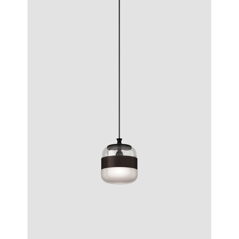 Futura 1 - Light Pendant, 88" H x 8" W x 8" D, Brown/Smoky, Matte Black