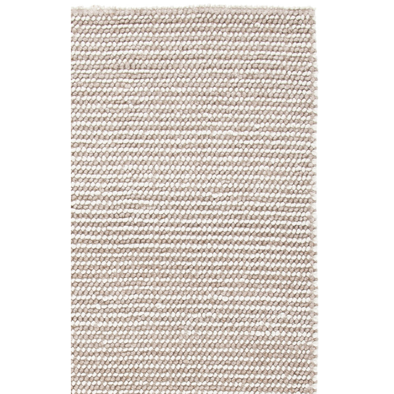 Tapis beige / ivoire en laine touffeté à la main à motif abstrait Almus, Rectangle 4 pi x 6 pi