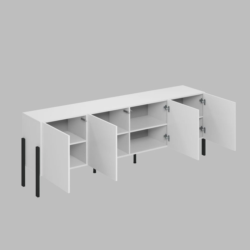 Burham Unfinished TV Stand for TVs up to 75", White