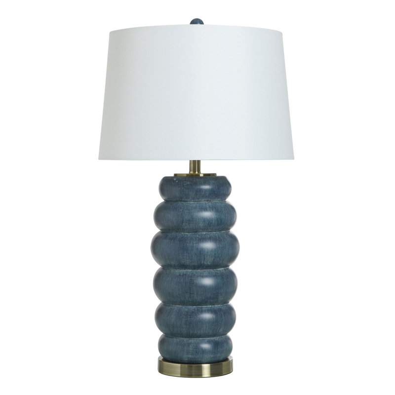 Resin Table Lamp, Denim Washed