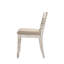 Ensemble de 2 chaises contemporaines larges en tissu avec coussin Havanna