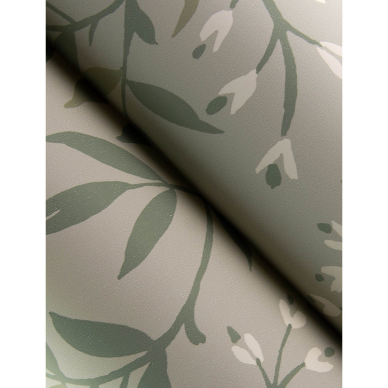Senna Budding Vines Wallpaper, Green