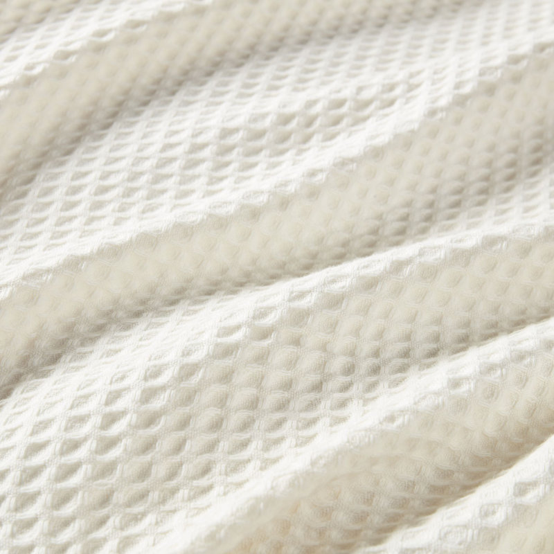 Ivory King-Size Ultra-Soft Waffle Weave Cotton Blanket