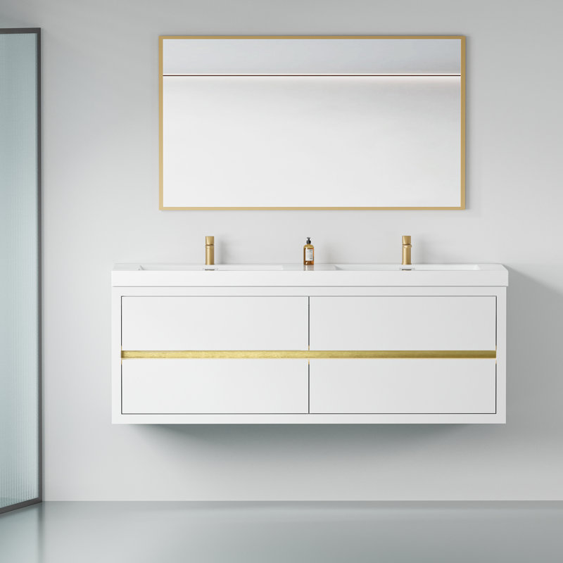 Meuble-lavabo flottant avec double lavabo Magnus
