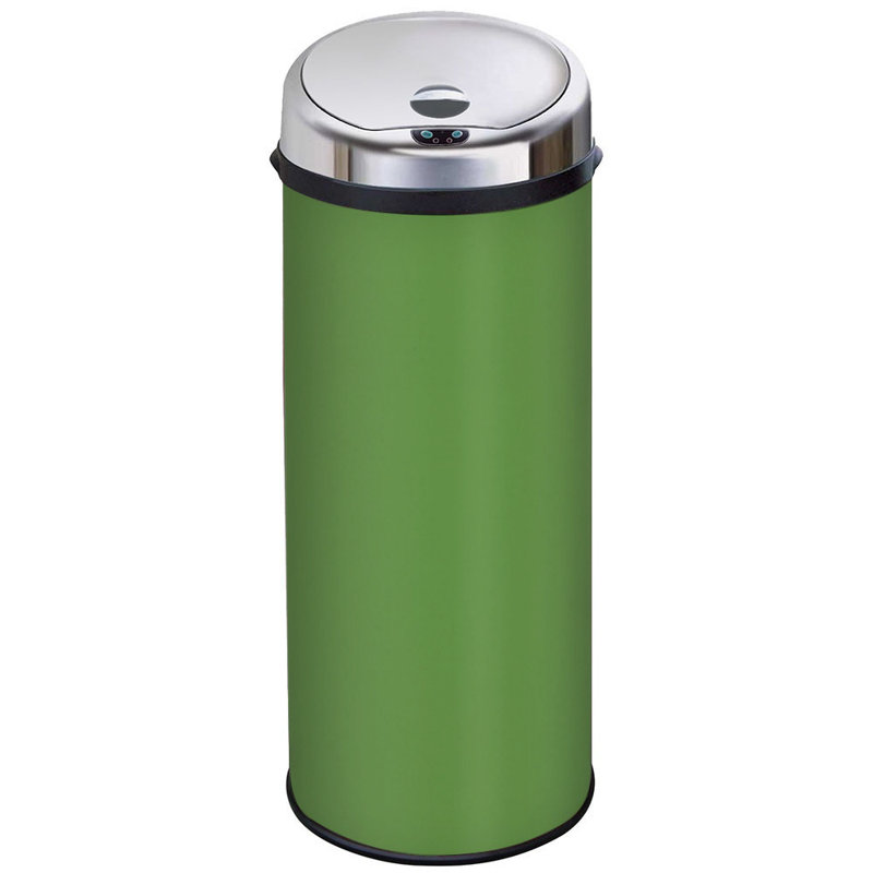 Ladson Steel Motion Sensor Kitchen Trash Can, 50L, Fern Green