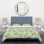 Ensemble de housse de couette à mid-century brillante eucalyptus floral iii-40702292