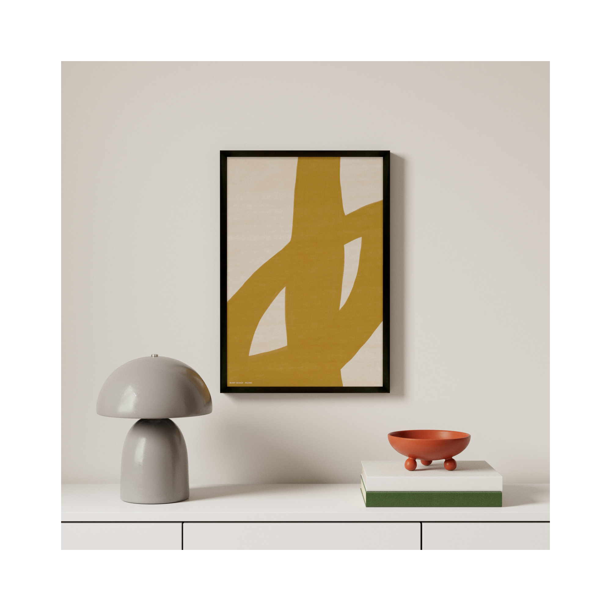 Form And Fusion 1 by Romina Gadler, Black Framed Paper, 25" H x 17.5" W x 1.25" D