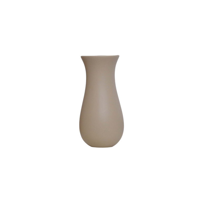 Elegant Ceramic Vase, 5.1 x 5.1 x 10.8 inches | 100% Ceramic, Beige Color | Perfect for Home Decor & Floral Arrangements, Stylish Accent for Living Room or Office, Durable & Easy to Clean
