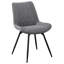 Ensemble de 2 chaises pivotantes grises capitonnées