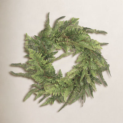 24" Handcrafted Fern No Holiday Wreath