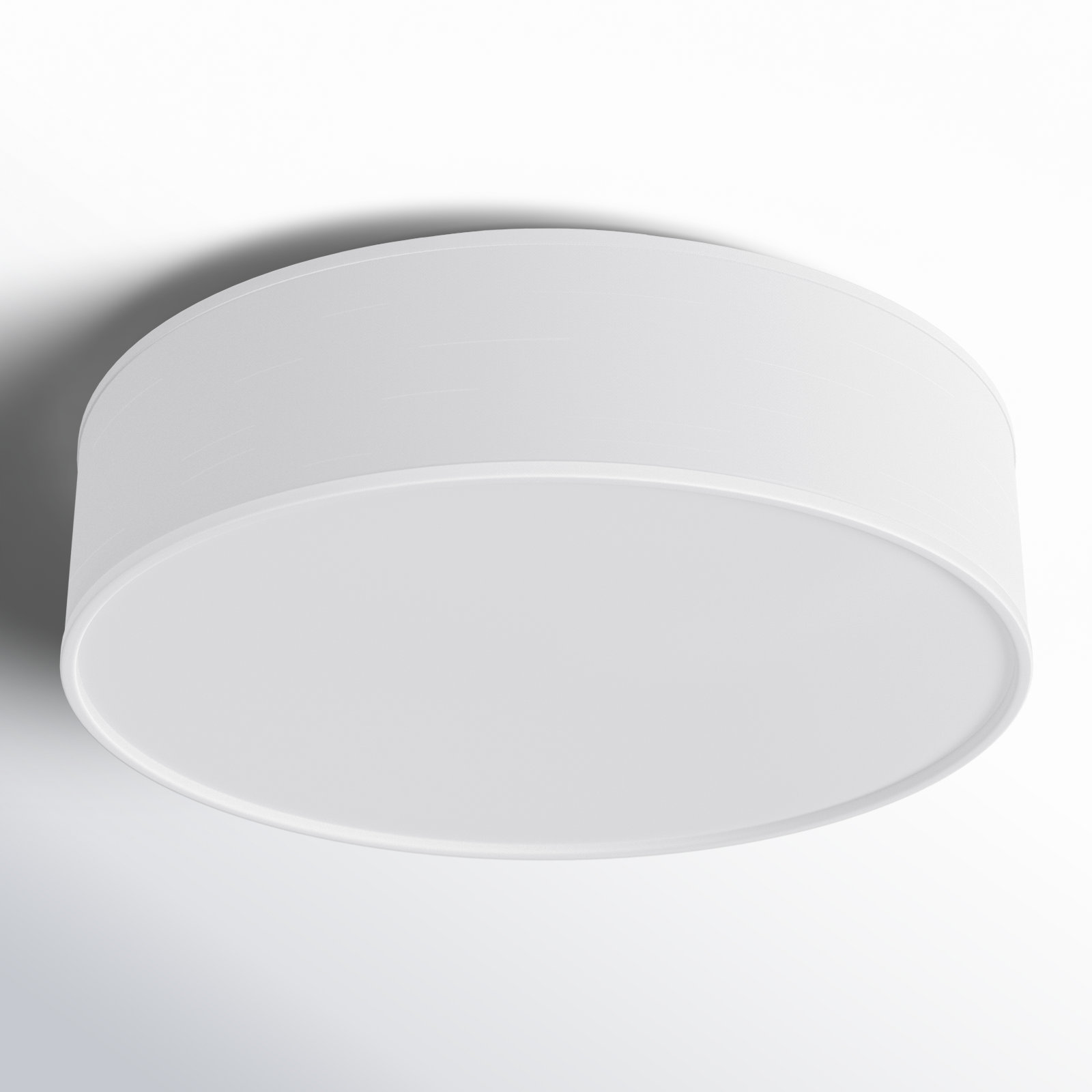 Armande Single Light Linen LED Flush Mount, White