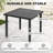 3-piece Textilene Patio Chaise Lounge Set With Ottoman And Side Table