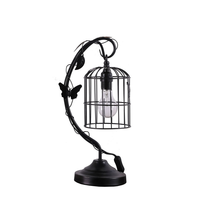 Lampe de table noire 17,5 "Aarynn