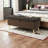 44.7L x 17.9W x 19.3H Upholstered Storage Ottoman Bench With Boucle Fabric And Metal Legs-598174483