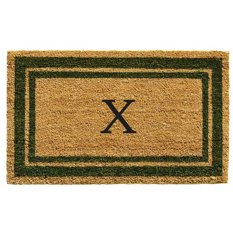 Tapis d'entrée antidérapant Stortz, Vert sauge / brun, X, Rectangle 2 pi x 3 pi