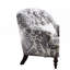 Chaise à motif en tissu avec coussin