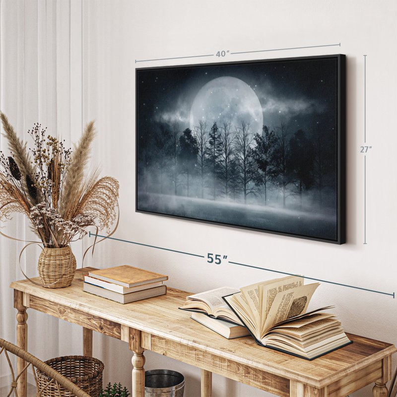 «Dark Forest Moonlight Wall Art», H 27 po x l 40 po