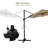 Aluminum Offset Cantilever Umbrella with 360° Swivel & Tilt, 10FT Outdoor Patio Umbrella with Crank Lift and Wind-Vented Canopy, Base Sold Separately-128890995-129009844-129009848
