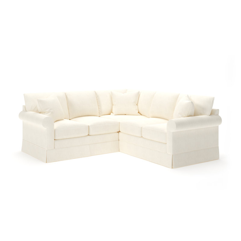Friedman Upholstered L-Shaped Sectional Symmetrical, Conversation Pearl Basketweave