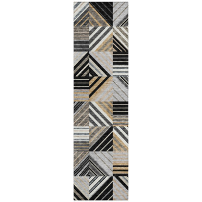 Machine Washable Indoor/Outdoor Lanphear ACN2399 Patchwork Rug