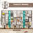 7-tier Bookshelf Geometric Bookcase With 2 Anti-tipping Kits Rustic Brown