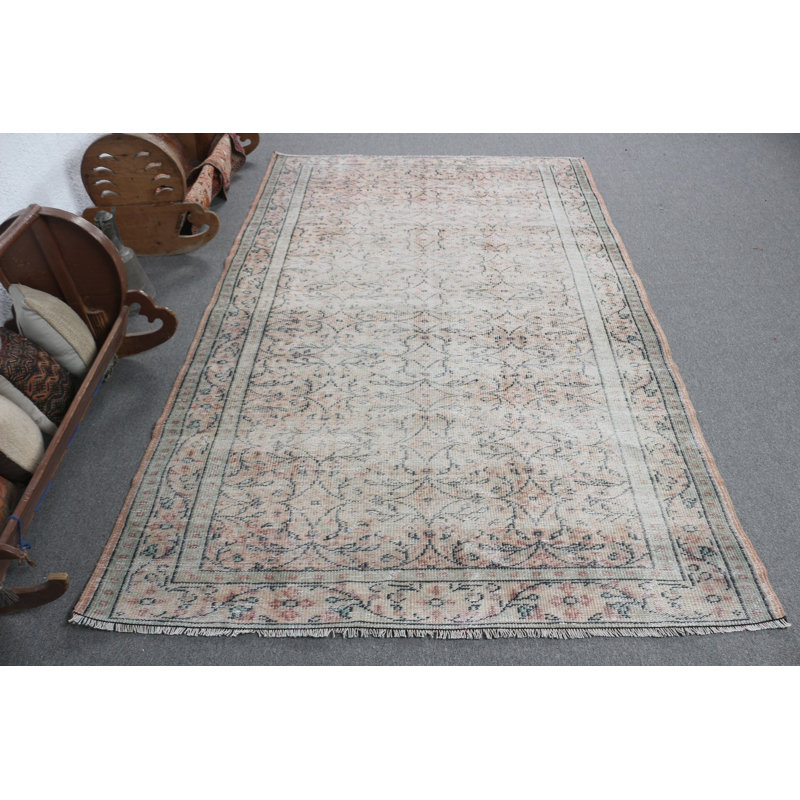 Grand tapis turc antique pour votre salon ou votre cuisine dans un ombre brun chaud