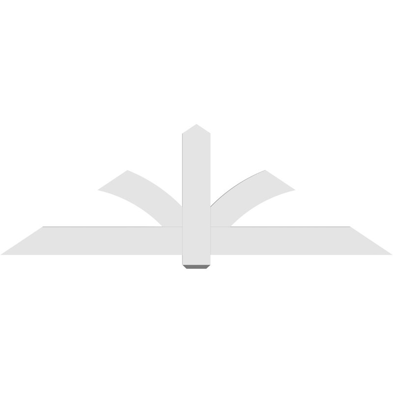 Support pour pignon en PVC Redmond, H 28 po x l 84 po (pas: 8/12), P 2 po x F 6 po