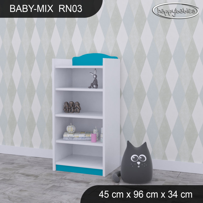 96cm H Kids Cube, 96cm H x 45cm W x 34cm D, White/Blue