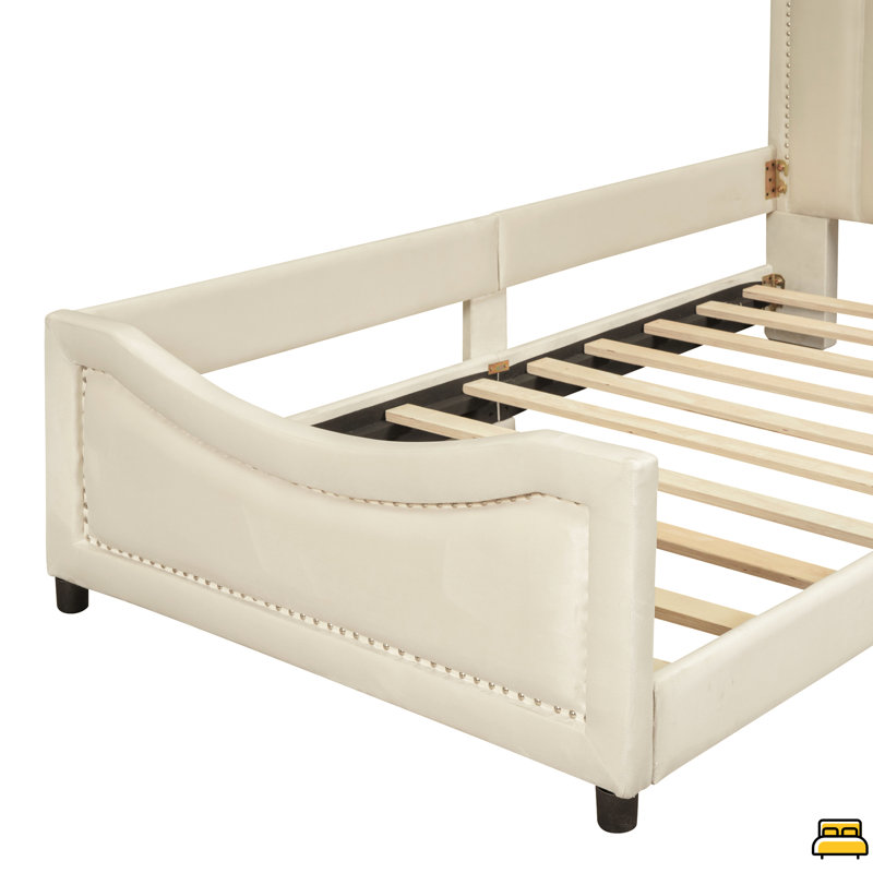 Haisam Upholstered Daybed, Beige