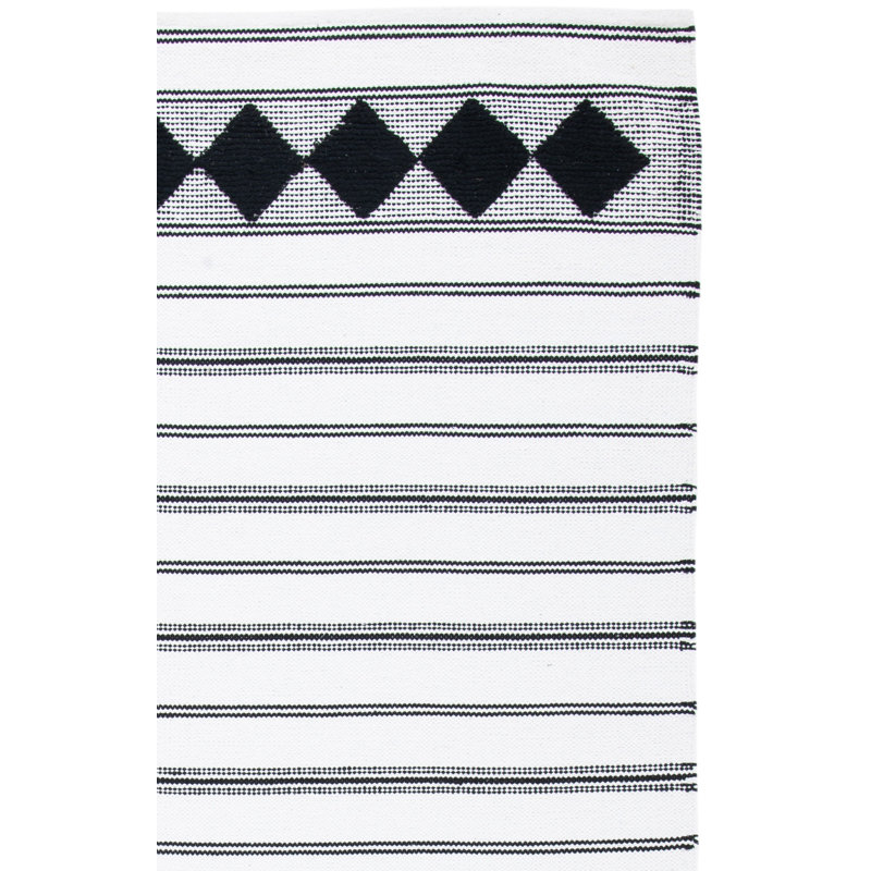 Breckenridge Flat Weave Cotton Striped Rug, Rectangle 3' x 5'