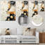 «Gray and Gold Sunset Collage I», art mural abstrait en métal-533736653