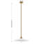 Luminaire suspendu 1 lumière Savoy House Hadley en laiton chaud-1243541167