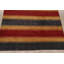 Tapis unique en laine noué à la main Gabbeh nouvel âge rouge et bleu 9 pi 3 po x 12 pi 1 po Combray