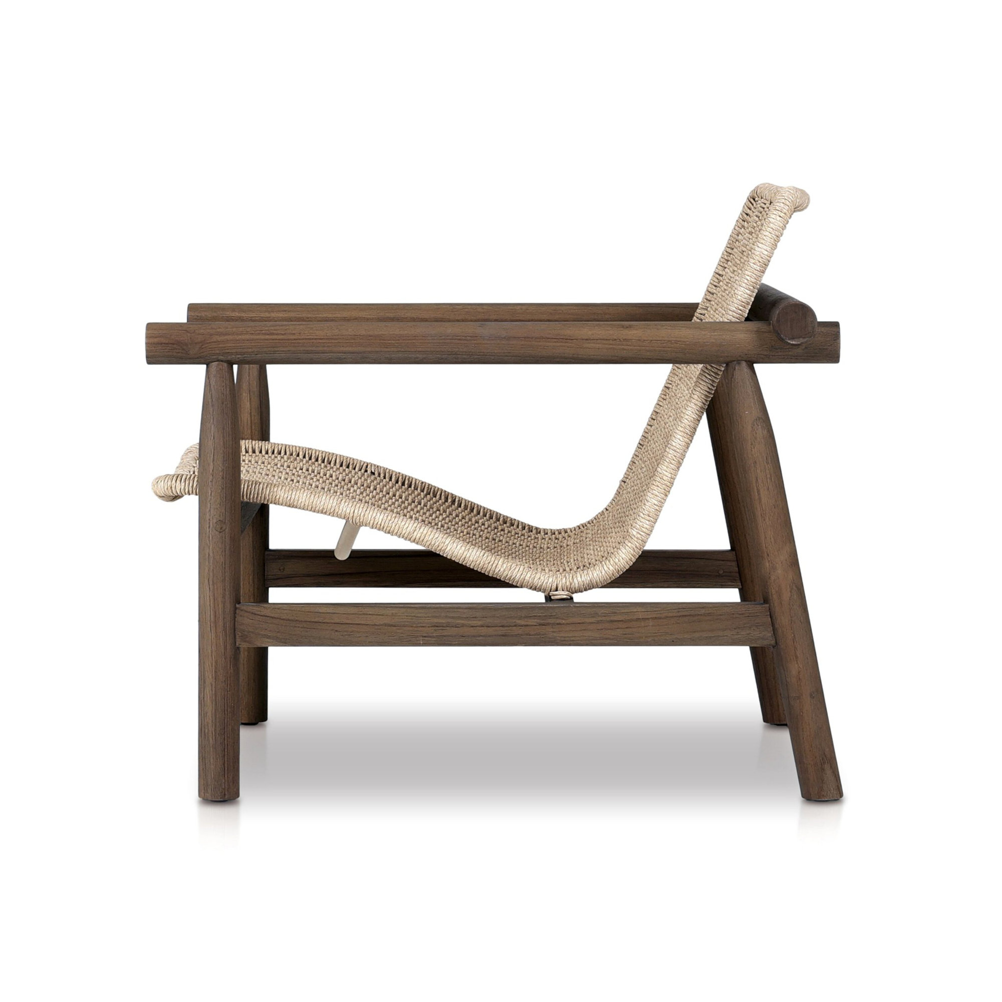 Dume Outdoor Chair, White/Brown