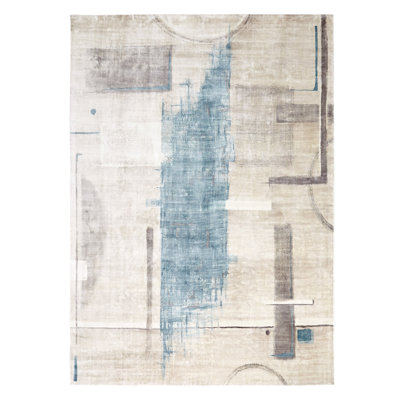 Art Rug Blue/Grey/White