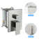 Shower System With Adjustable Slide Bar,12 Inch Wall Mounted Square Shower System With Rough-In Valve