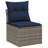 vidaXL Garden Sofa Set with Cushion 8 pcs Grey Poly Rattan-688519527