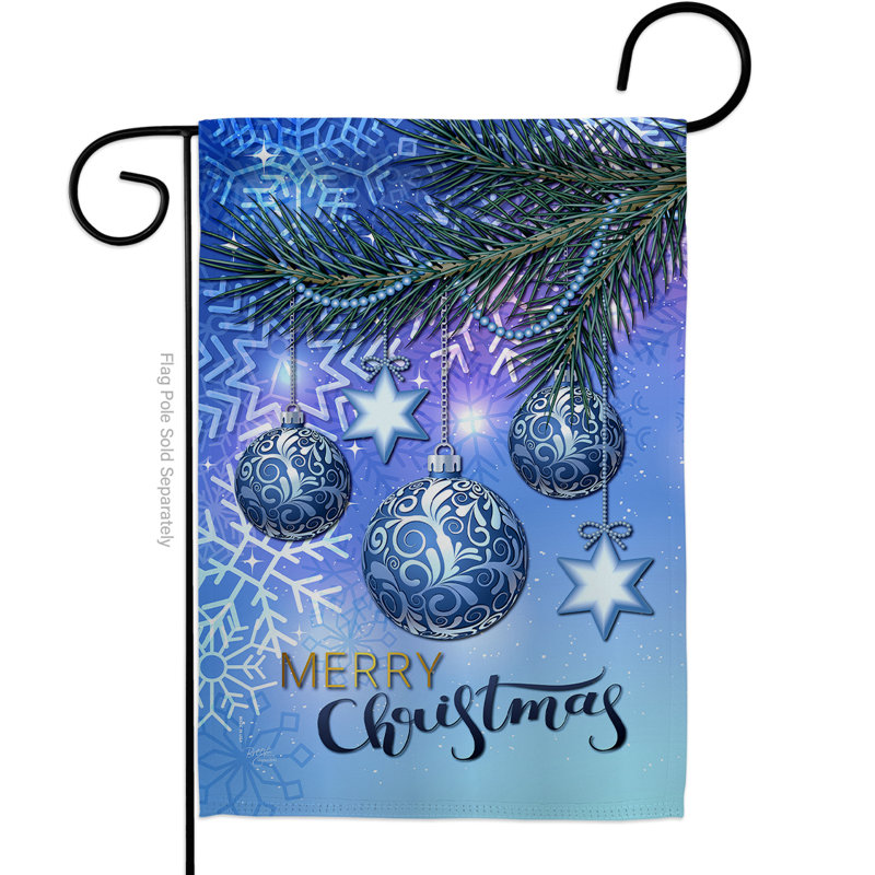 Ornement de Noël à 2 faces en polyester 18,5 x 13 po Drapeau de jardin