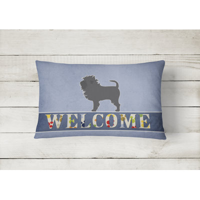 Affenpinscher Welcome Lumbar Pillow