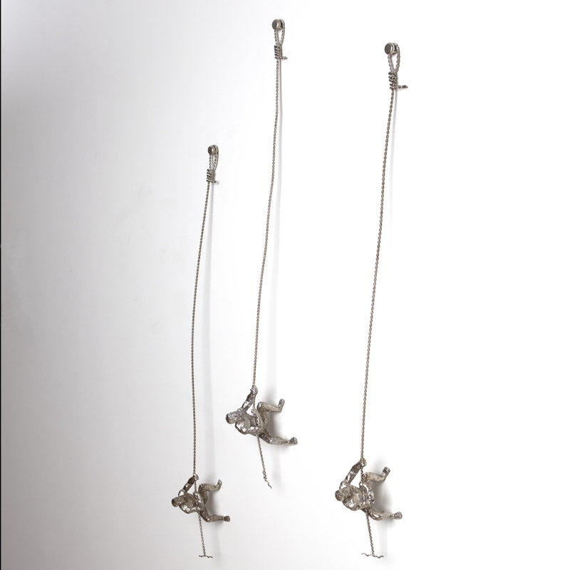 Climbing Man-Wall Mounted, Nickel