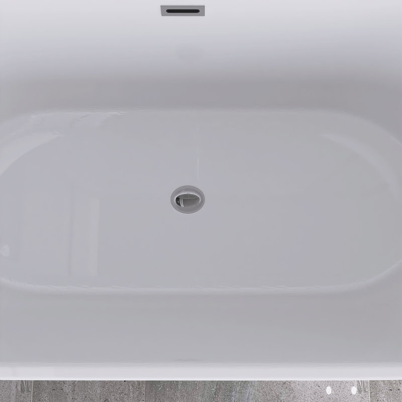 Baignoire de trempage autoportante en acrylique 31,1 po x 63 po