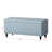 Arhaam Storage Bench, Light Blue Fabric Upholstery, Button-Tufting, 18.1" H X 41.52" W X 16.45" D