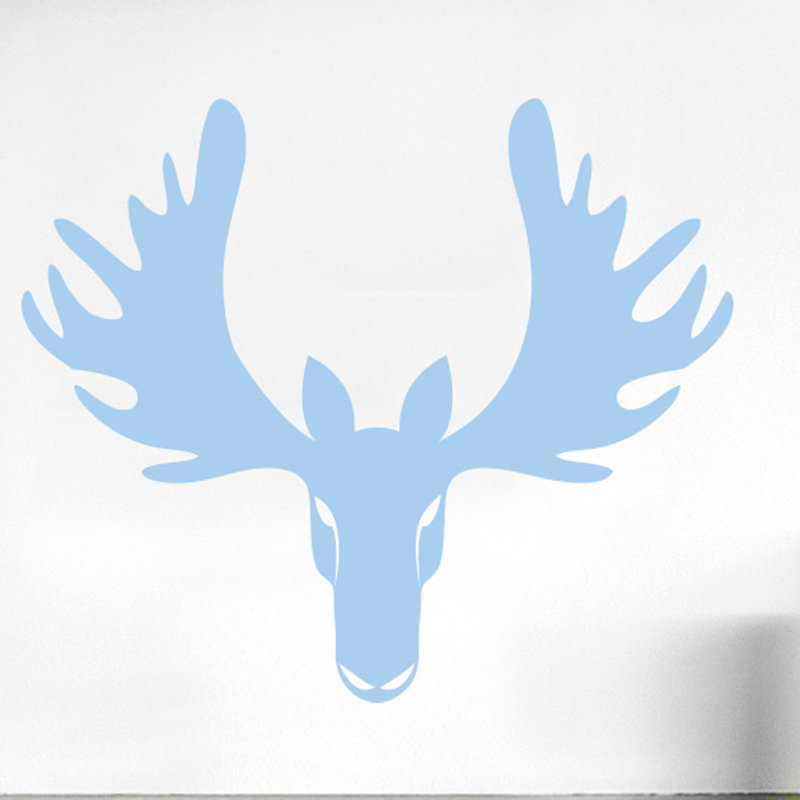 Animals Wall Decal, Medium, Light Blue