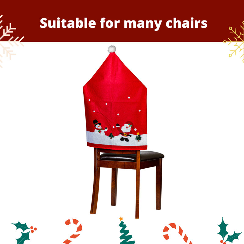 Housse pour chaise de salle à manger Santa and Friends