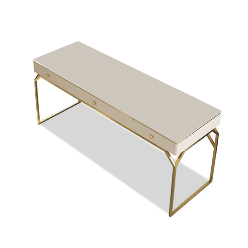Bureau d'écriture simple et moderne, H 29,53 po x l 62,99 po x P 23,62 po